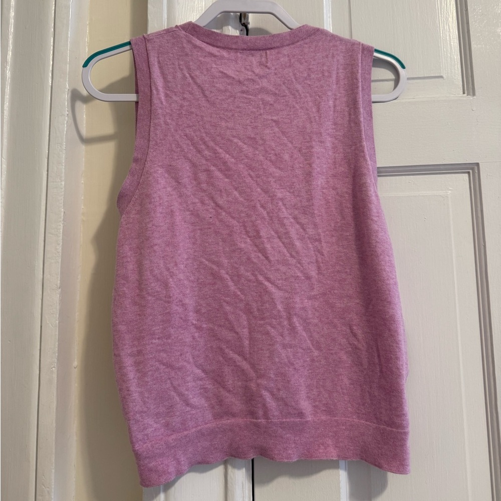 J.Crew Classic Shell Knit Tank Top Pink M - Picture 3 of 3